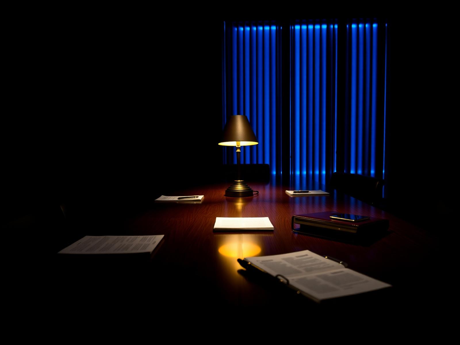 A conference room after a quarterly business review